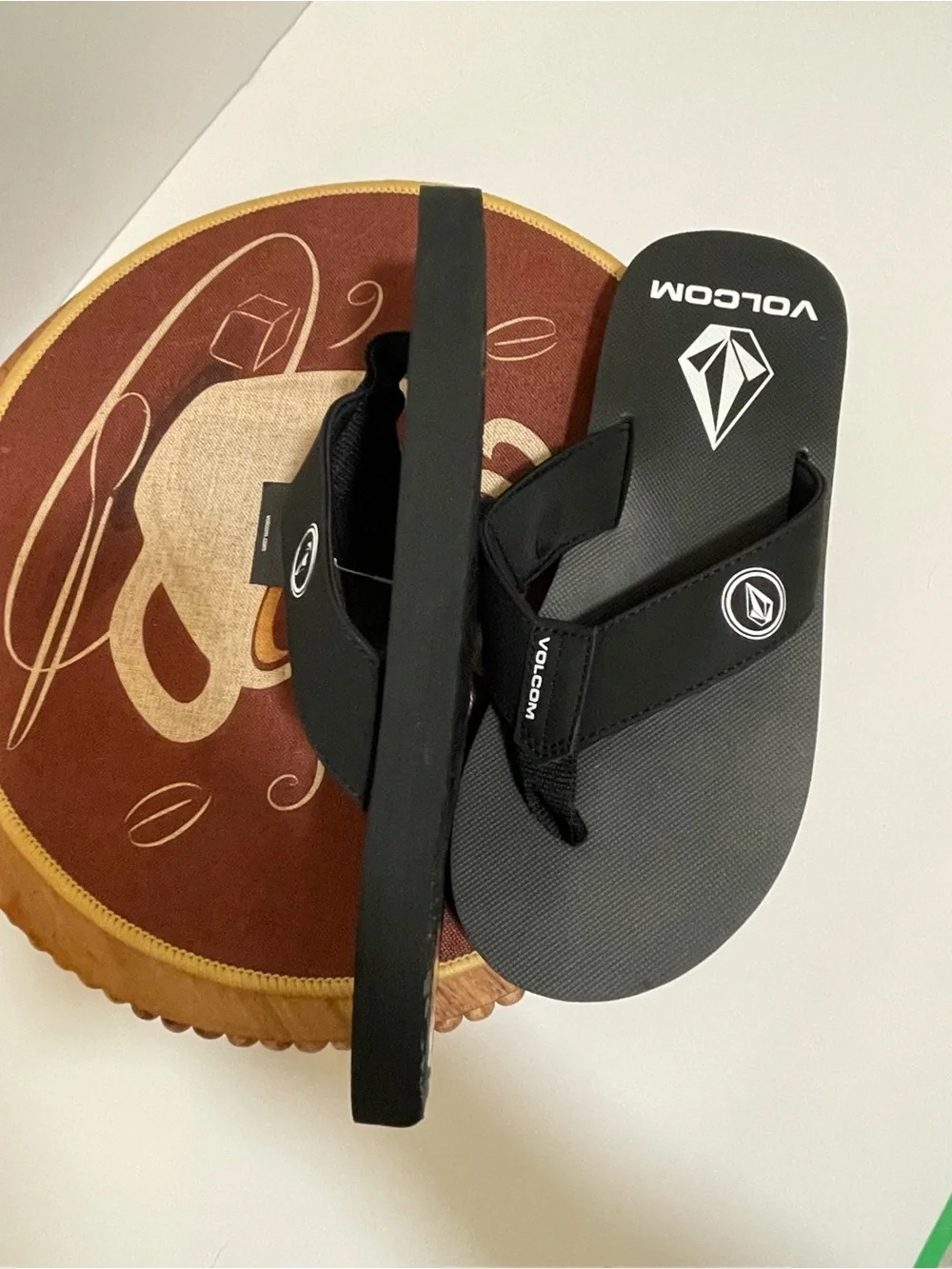 Volcom Black Men's Logo Thong Sandals